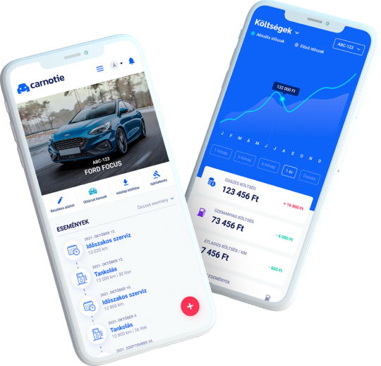 Carnotie autókezelés mobil app